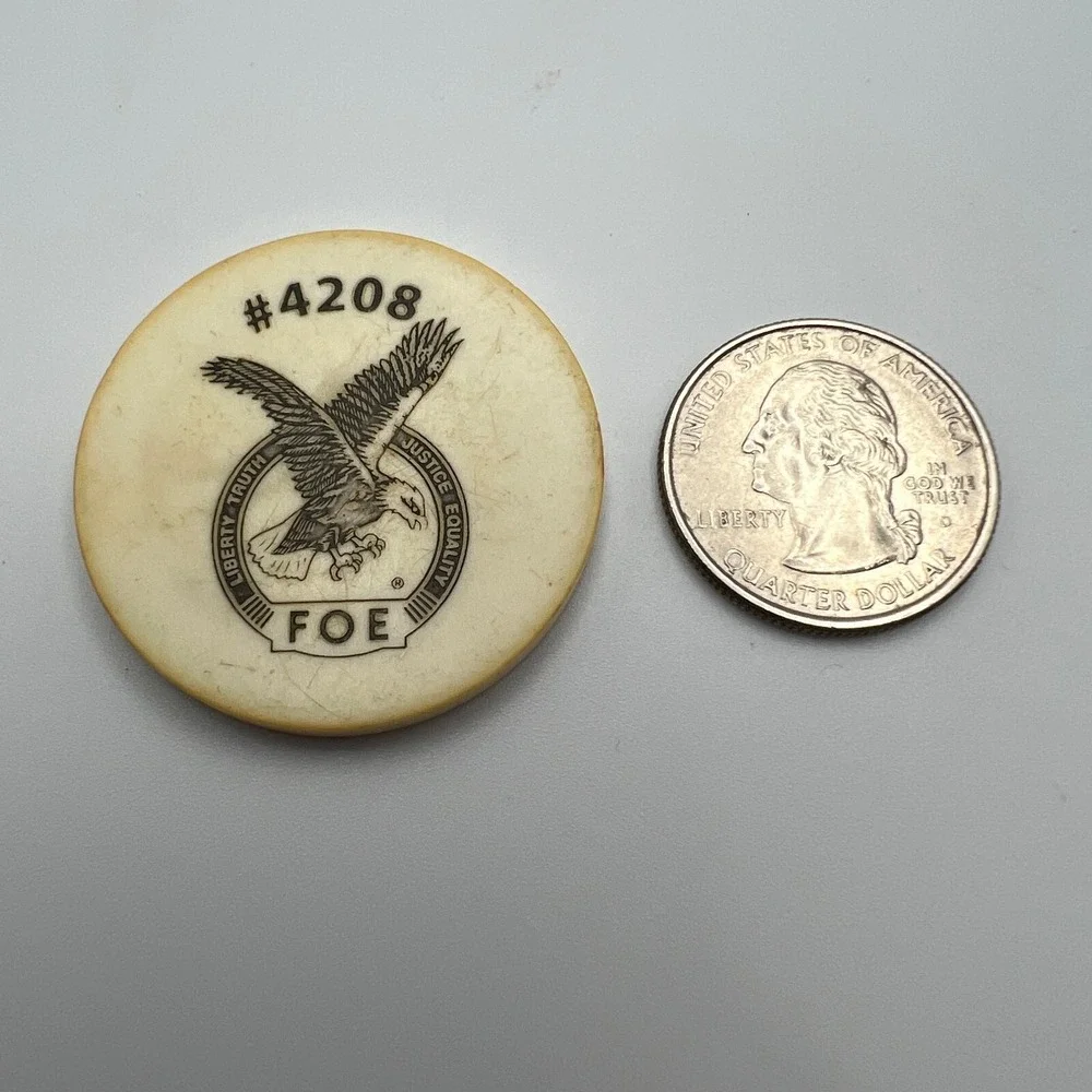 Fraternal Order of Eagles Coin 4208 Acrylic Hudson‎ Florida